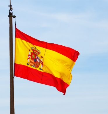 Mastro com a bandeira da Espanha, representando a Top Espanha 2026